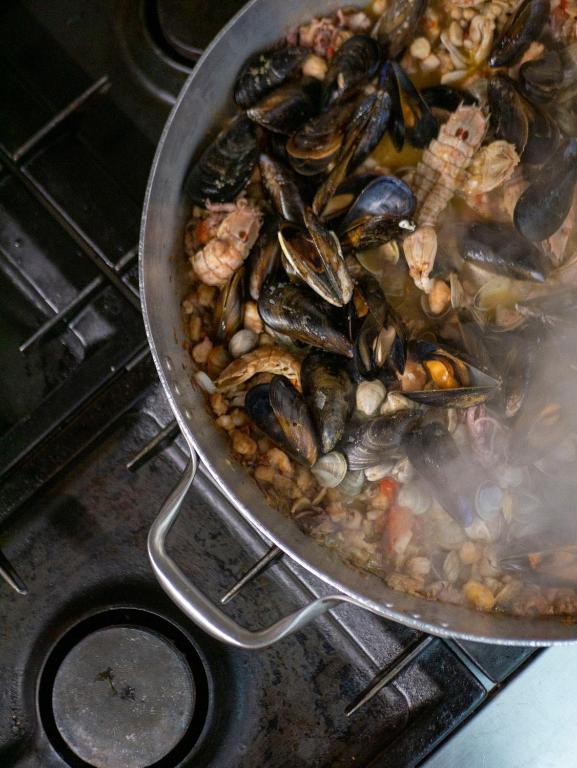 Foto della cucina del ristorante